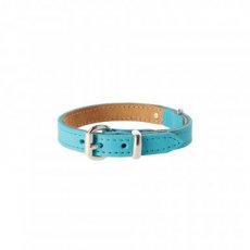 11114 SOFT LEATHER COLLAR 20 MM X 50 CM AQUA BLUE