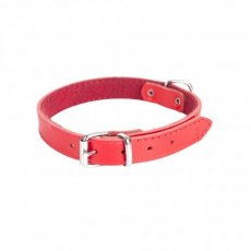 12020 12020 CLASSIC LEATHER FELT-LINED COLLAR 1,0X27 CM RED