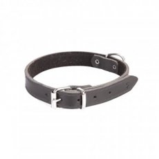 12000 12000 CLASSIC LEATHER FELT-LINED COLLAR 1,0X27CM, BLACK