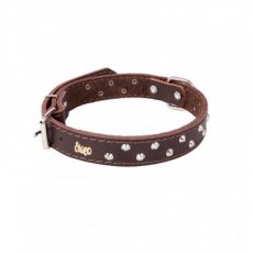 12478 12478 LEATHER DECORATIVE FELT-LINED COLLAR, 3,0X50CM BROWN