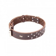 12490 LEATHER DECORATIVE FELT-LINED COLLAR 4,0X60CM BROWN