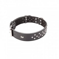 12090 12090 LEATHER DECORATIVE FELT-LINED COLLAR 4,0X80CM BLACK