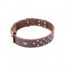 13782 13782 LEATHER DECORATIVE FELT-LINED COLLAR 4,0X80CM BROWN