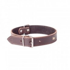 12147 12147 CLASSIC LEATHER SUEDE-LINED COLLAR 3x55cm, brown