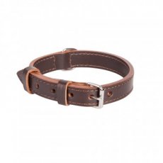 12517 12517 LTH DOUBLE COLLAR, 2,2X45CM, BROWN