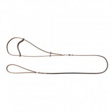 10706 10706 LEATHER SHOW LEASH 0,6 CM BROWN