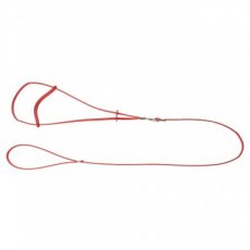 10705 10705 LEATHER SHOW LEASH 0,6 CM RED