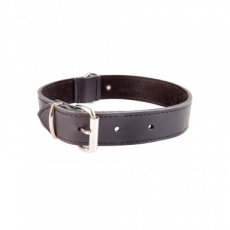 11235 11235 SOFT LEATHER COLLAR WITH PADDING 1,6x35CM BL