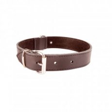 11215 11215 FAT LEATHER COLLAR WITH PADDING 1,6X35CM BR