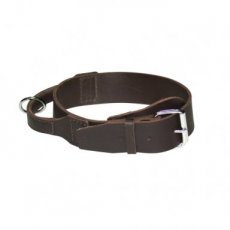 13102 OILED LEATHER COLLAR WITH HANDLE, 2,5 X 60CM
