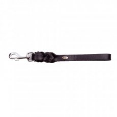 11225 11225SOFT LTH SHORT PLAITED HANDLE LEASH 2,0X35 BLACK