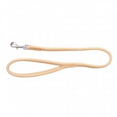 10122 10122 ROUND SOFT LEATHER SINGLE LEASH 1,2X90CM NAT