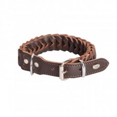 12168 12168 SOFT LTH COLLAR WITH HUSK SHAPE 3,5X60 BROWN