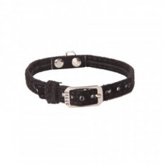 12590 12590 VELVET COLLAR, BROCADED 10MM X 28CM BLACK