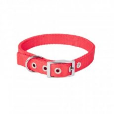 12661 DOUBLE NYLON COLLAR 'EXTRA'  25MMX55CM RED