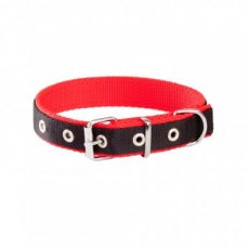 13184 13184 DOUBLE NYLON COLLAR EXTRA 2,5X50CM BLACK-RED