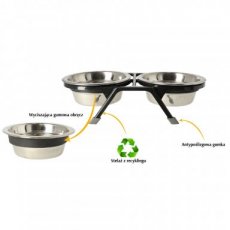 14529 PET FEEDERS SET ON RECYCLE STAND: 2 X 240 ML