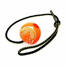 17299 17299 RETRIEVING BALL 'M' WITH ROPE 60CM, SMOOTH