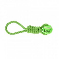 30072 30072 FRESH TENNIS DOG BALL+HANDLE 6,5X41 CM GREEN