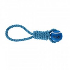 30073 30073 FRESH TENNIS DOG BALL+HANDLE 6,5X41 CM BLUE