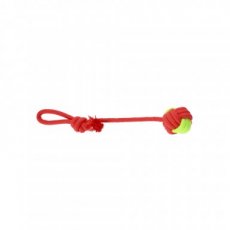 30094 30094 ENERGY DOG BALL BRAIDED+HANDLE 40 CM RED+GRE