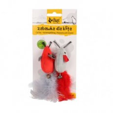 21185 LOVE CAT TOY 2 MICE + FEATHERS