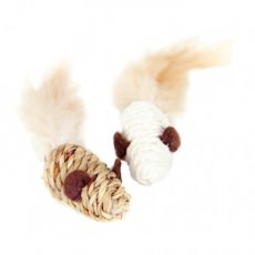 21256 21256 CAT TOY ECO 2 MICE SISAL + SEAGRASS