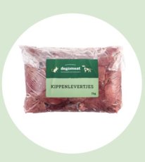 8066 Degomeat kippenlevertjes 8 x 1kg