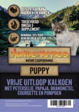 Nature’s supercharge Puppy Vrije uitloop kalkoen met Peterselie, Papaja, Brandnetel, Courgette en Pompoen 2 kg