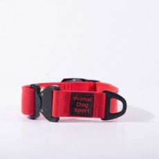 nylon halsband 40 mm - cobra sluiting - 40 - 62cm   - rood