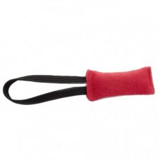 S00062 Nylon bijtworst met 1 handvat - 7 x 28 cm - rood