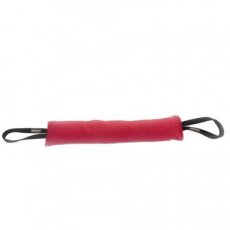 Nylon bijtworst met 2 handvatten - 7 x 28 cm - rood