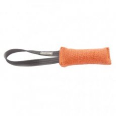 Nylon bijtworst met 1 handvat - 7 x 28 cm - oranje