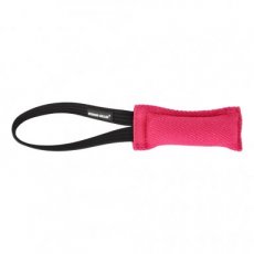 Nylon bijtworst met 1 handvat - 7 x 20 cm - rose