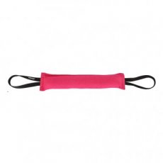 Nylon bijtworst met 2 handvatten - 7 x 28 cm - rose