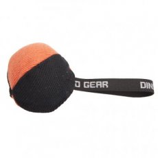 S02788 Nylon trainingsspeeltje bal #16cm - zwart/oranje