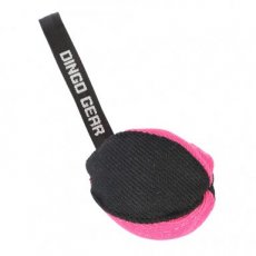 S02795 Nylon trainingsspeeltje bal #11cm - zwart/rose