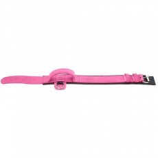lederen halsband met handvat 'DRAGO'  48-56 CM - pink